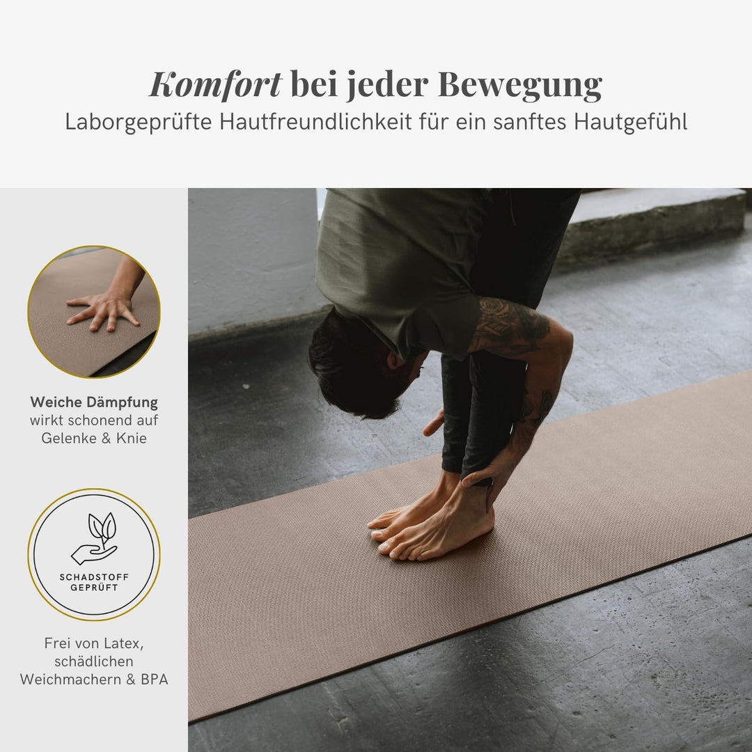 LOTUSCRAFTS® Yoga Matte MUDRA STUDIO [5mm Dicke] 183x61cm- 1,2kg leicht - Yogamatte rutschfest schad