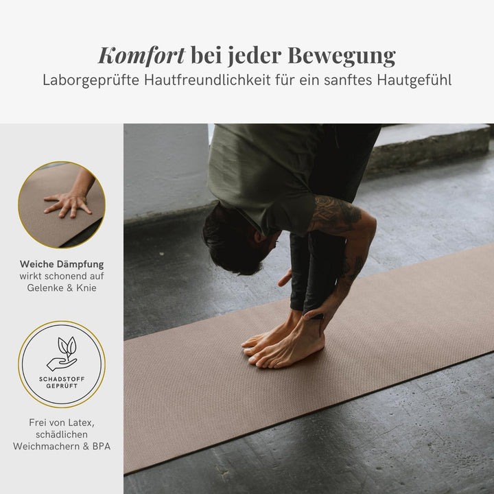 LOTUSCRAFTS® Yoga Matte MUDRA STUDIO [5mm Dicke] 183x61cm- 1,2kg leicht - Yogamatte rutschfest schad
