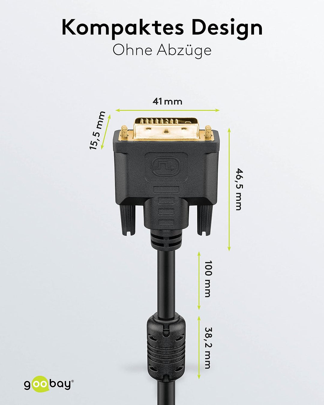 Wentronic DVI-D Kabel Dual Link (DVI-D (24+1) Stecker auf DVI-D (24+1) Stecker) 10 m