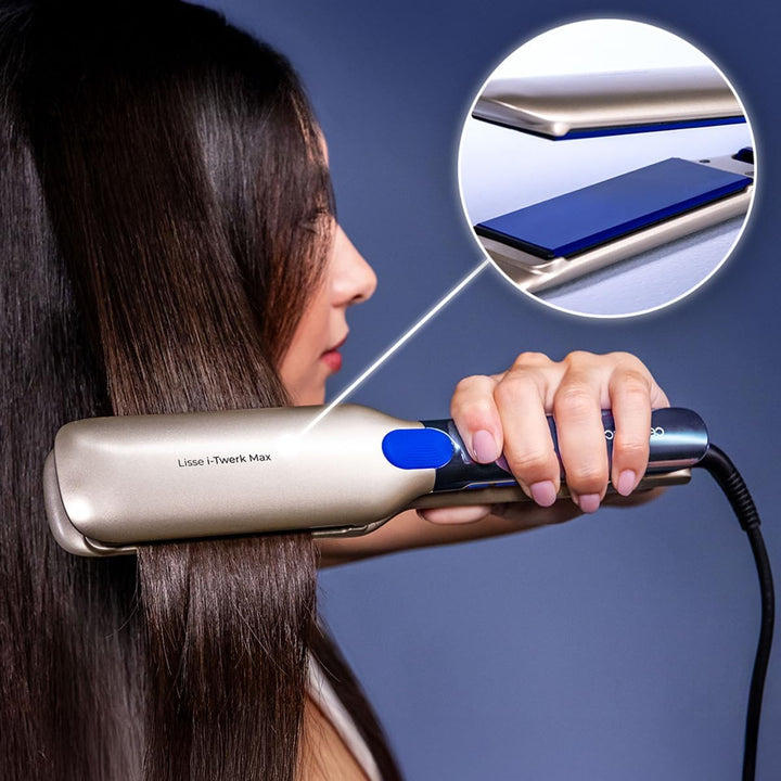 Cecotec Breites Glätteisen mit Kabel Lisse I-Twerk Max, 160-230 °C, Lisse i-Twerk Max