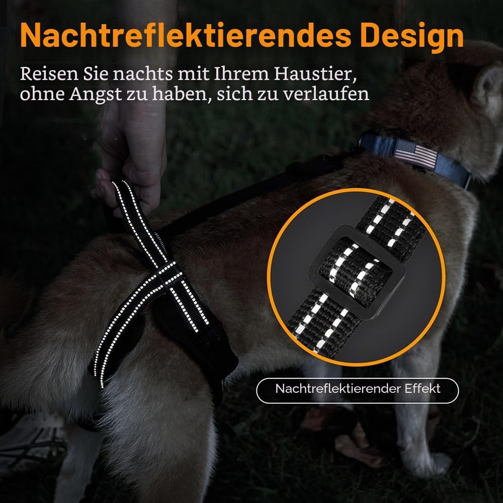 Tragehilfe Hund, 1 Stuck Reflektierendes Hunde Hebegeschirr, Verstellbare Gehhilfe mit Schwachen Hin