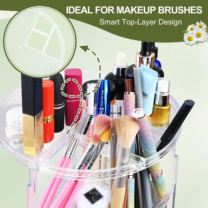 Make Up Kosmetik Organizer, 360° Drehbar Makeup Organizer Aufbewahrung Kosmetikbox, Schminktisch Org