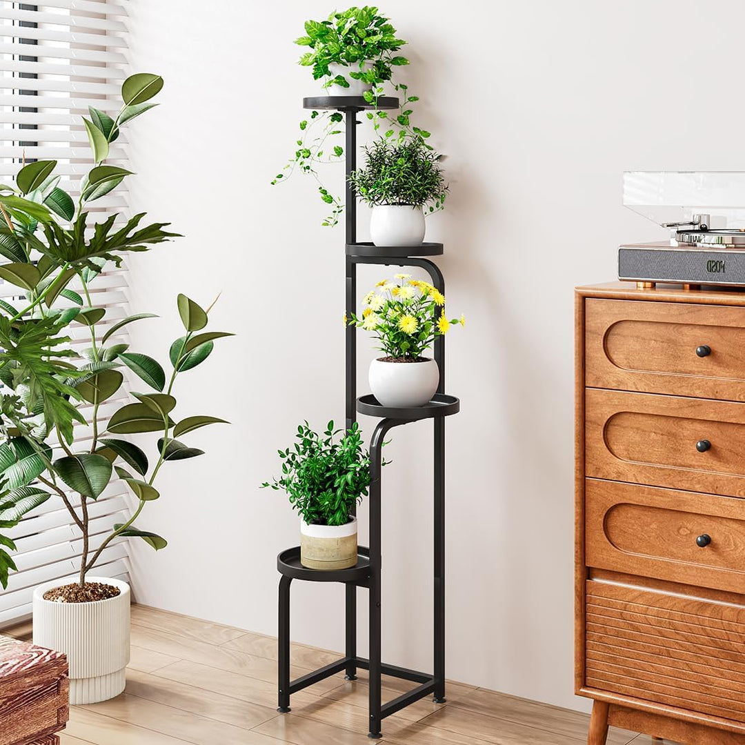 Blumenständer für drinnen und draussen, Metall, Pflanzenständer für mehrere Pflanzen, Eckblumenhalte
