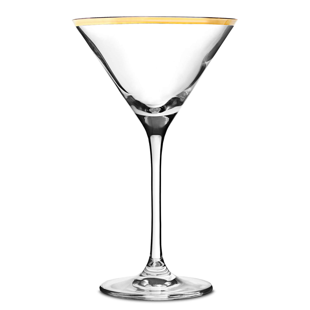 Utopia City Martini-Gläser mit Goldrand, 200 ml, 6 Stück, Vintage-Martini-Gläser mit Goldrand, L6006