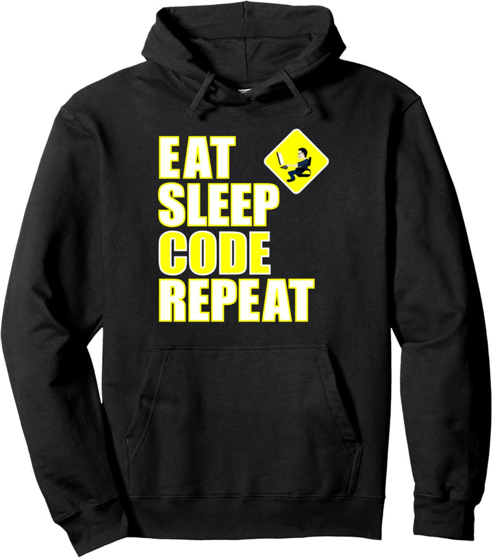 Essen-Schlaf-Code-Wiederholung Pullover Hoodie