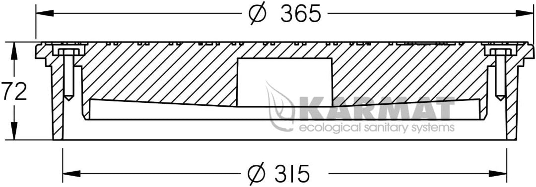KARMAT Kunstoff Schachtabdeckung P315 Schachtdeckel DN 315 bis 7,5 t für Vollwandrohr | Abdeckung |