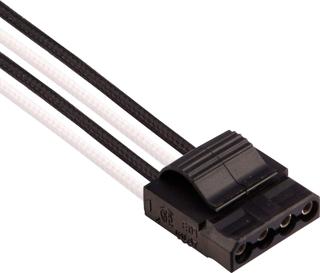 Corsair Premium Sleeved Netzteil Pro-Kabel-Set Typ4 (Generation 4-Serie) Weiss/Schwarz Pro-Set Weiss