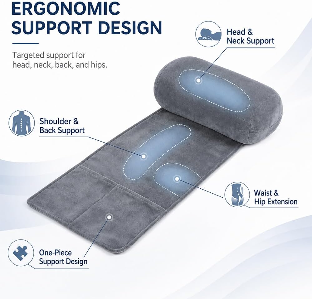 Kopfkissen für Liegestuhl, Nackenkissen, Nackenrolle, Nackenrolle Kissen | Ergonomisches, Memory Foa