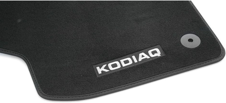 Skoda 566061270 Prestige Textil Fussmatten 4X Stoffmatten Premium Velours mit Kodiaq Schriftzug, sch