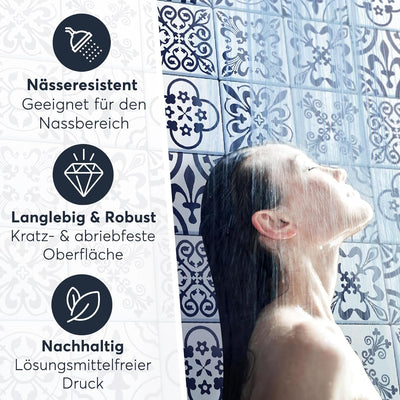 CREATISTO Klebefliesen Stickerfliesen Fliesenfolie - Stylische Sticker Aufkleber für Fliesen I Klebe