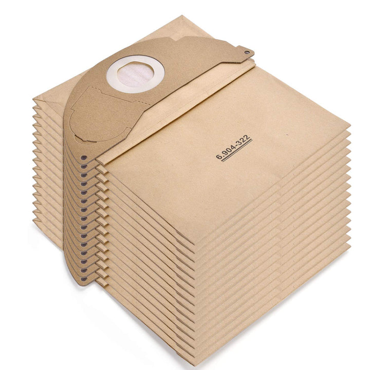 Rebirthcare 15 Stück 6.904-322.0 Staubsaugerbeutel für Kärcher WD2 Beutel Filtertüten WD2 Premium MV