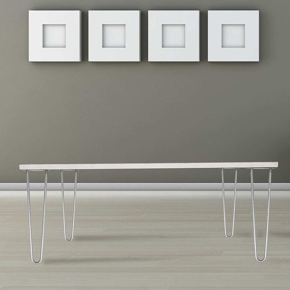 Melko 4er Set Hairpin Legs 60cm austauschbare Haarnadel Tisch&Schrank Beine 2 Streben inkl. Tischbei