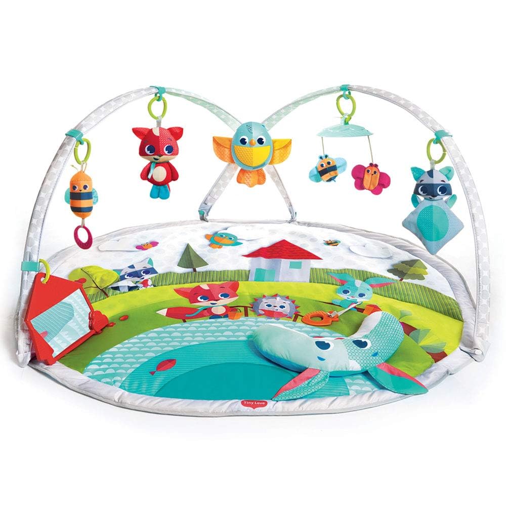 Tiny Love Dynamic Gymini, Spieldecke Baby, 0+ Monate, Spielmatte Baby, Spieldecke mit Spielbogen, Kr