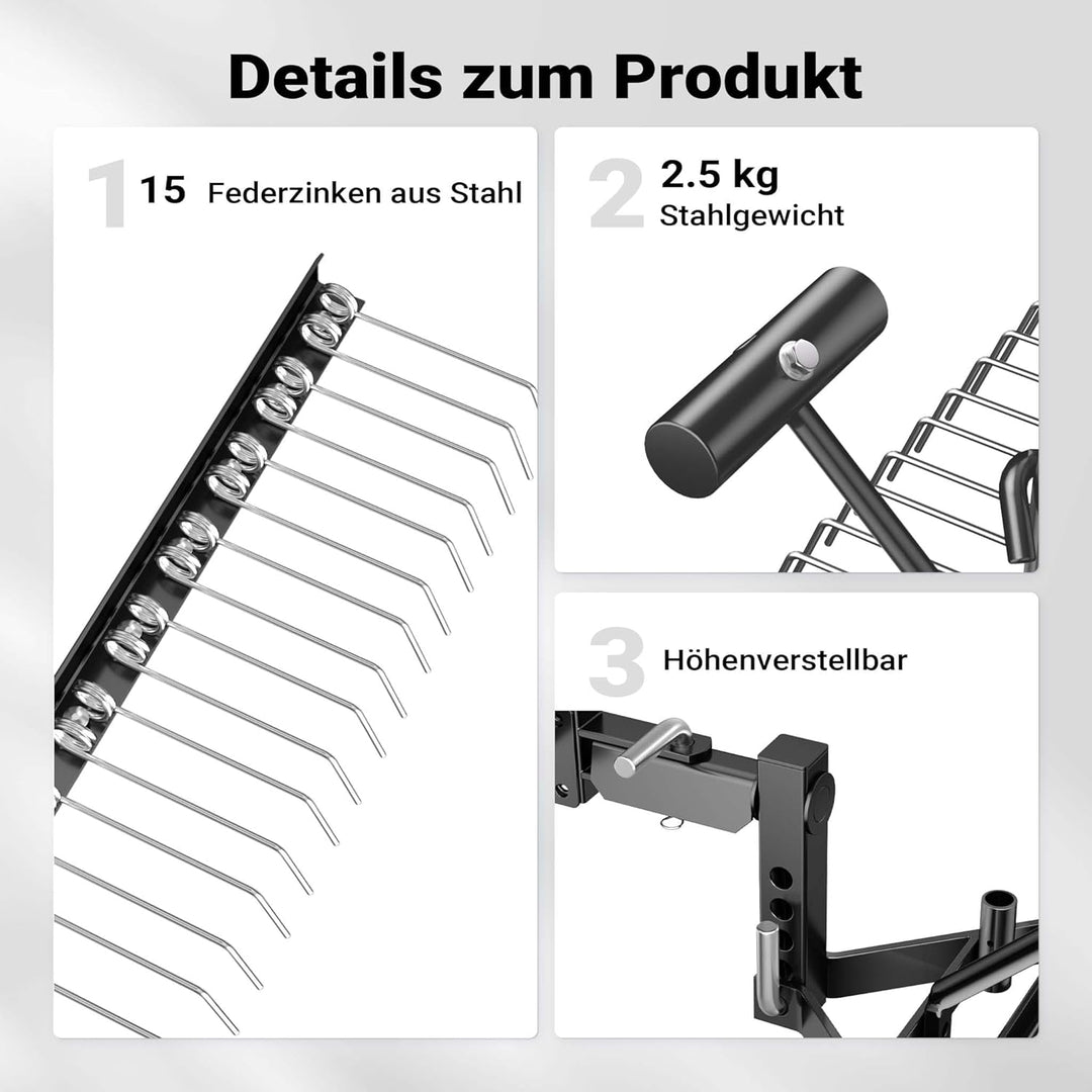 Vertikutierer für Aufsitzmäher mit 120cm Arbeitsbreite