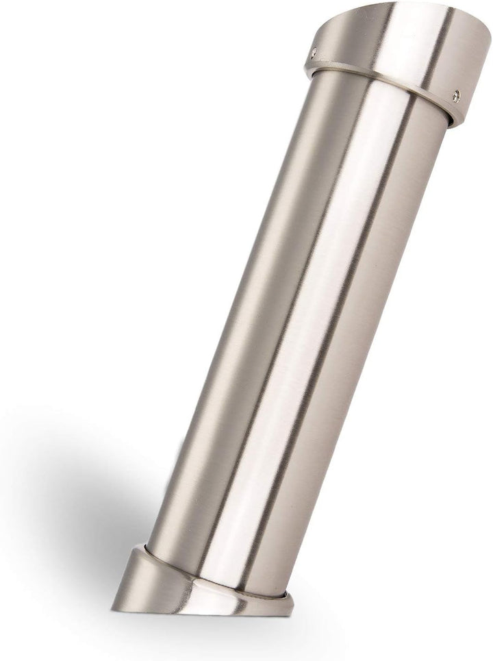 2 Stück Barkonsolen schräg 21° Höhe 200 mm/Ø 50 mm Edelstahloptik Thekenfuss Bar Konsole Tresenfuss
