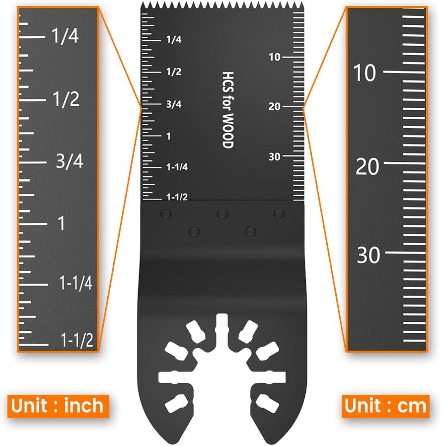 50Stk Profi Sägeblätter Kit Bi-Metall Oszillierwerkzeug Zubehör Multitool Schnellspanner für Fein Mu