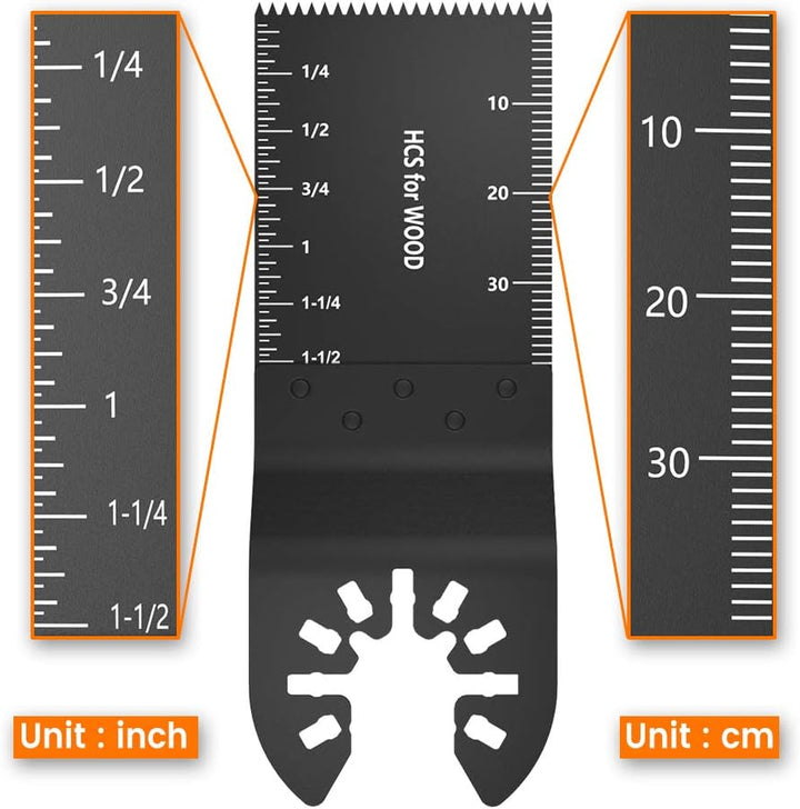 50Stk Profi Sägeblätter Kit Bi-Metall Oszillierwerkzeug Zubehör Multitool Schnellspanner für Fein Mu