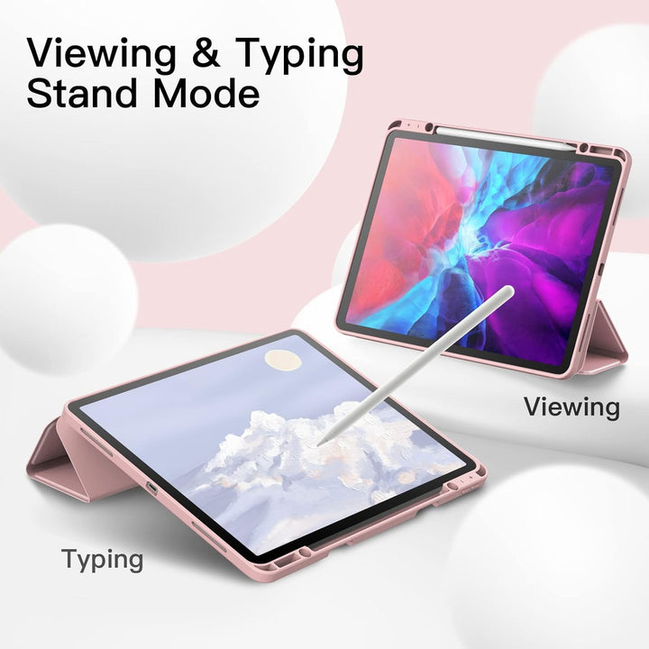 JETech Hülle für iPad Pro 12,9 Zoll (Modell 2020/2018, 4./3. Generation) mit Stifthalter, Pencil Auf