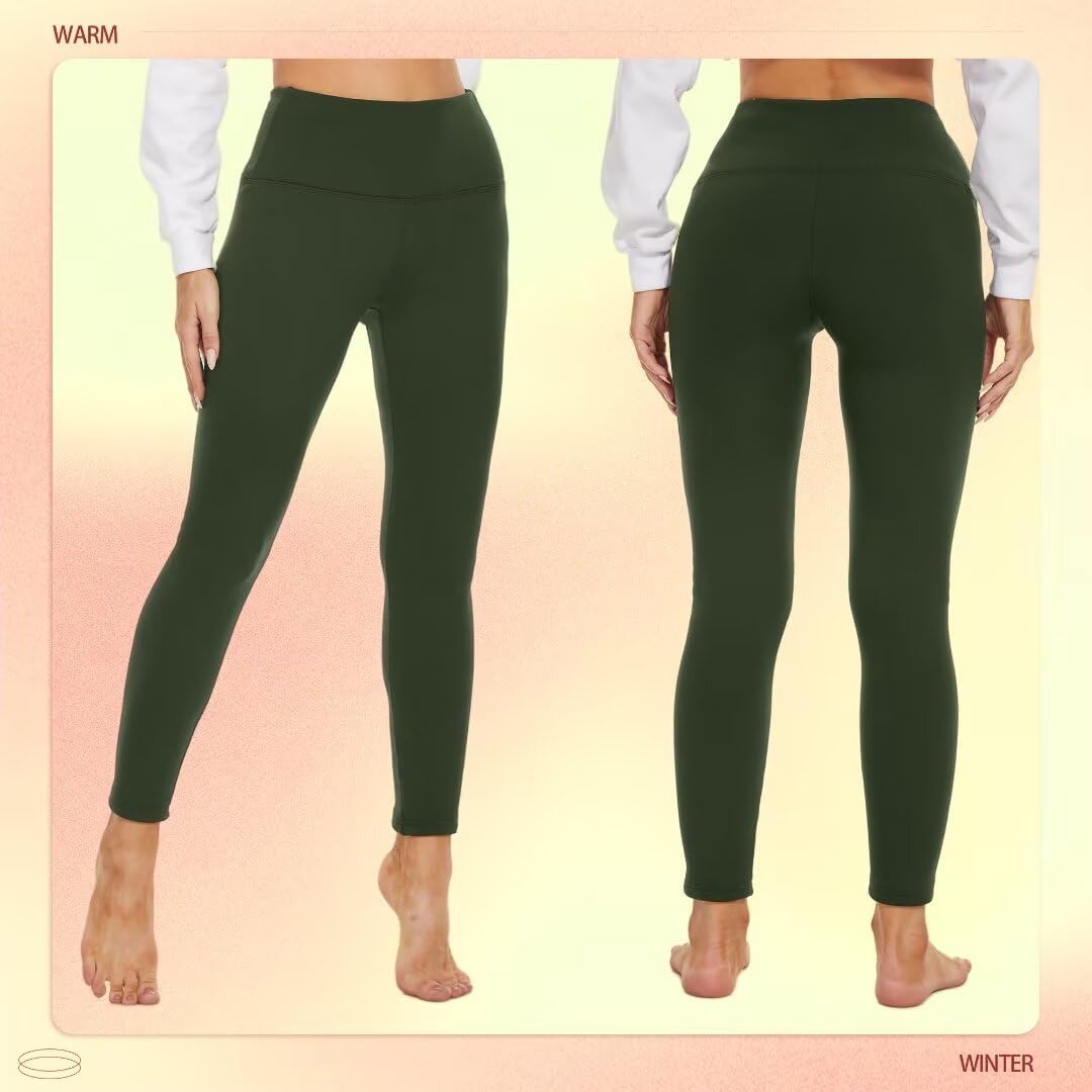 Thermo Leggings Damen Gefüttert Thermoleggings Verdickte Plüsch Thermohose Fleece Leggins Warme im W