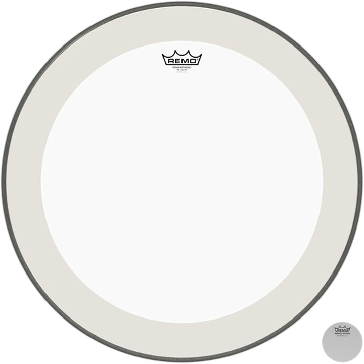 Remo Powerstroke 4 Clear Bass Drum Head 20" P4-1320-C2 Powerstroke P4 Clear Bass 20" Drumhead Clear,