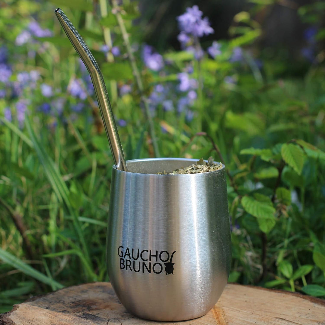 Gaucho Bruno - Thermo Mate aus Edelstahl zum Trinken von Yerba Mate | Leicht zu reinigen | Angenehm