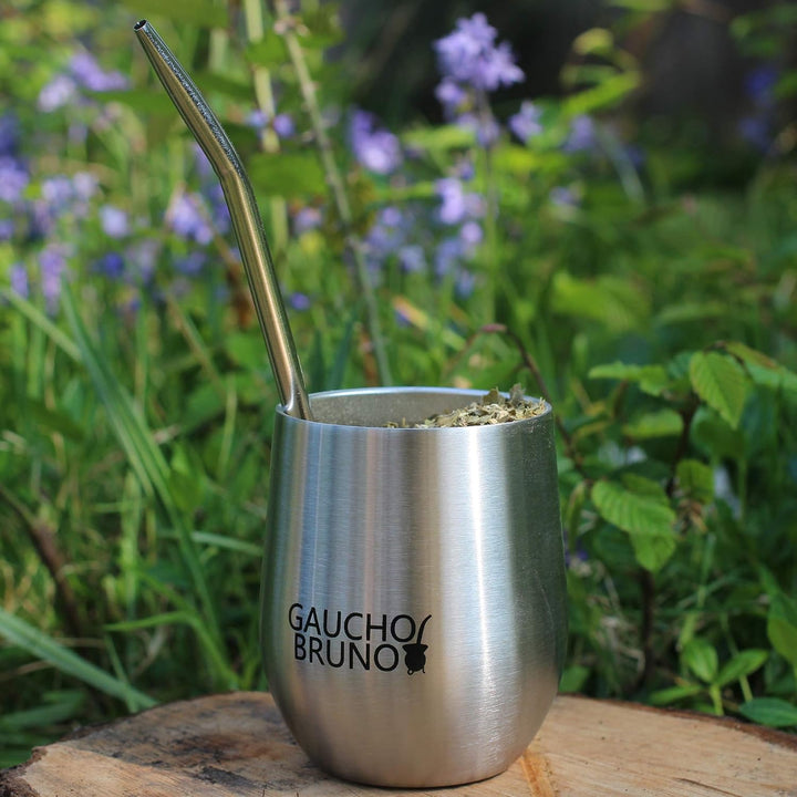 Gaucho Bruno - Thermo Mate aus Edelstahl zum Trinken von Yerba Mate | Leicht zu reinigen | Angenehm