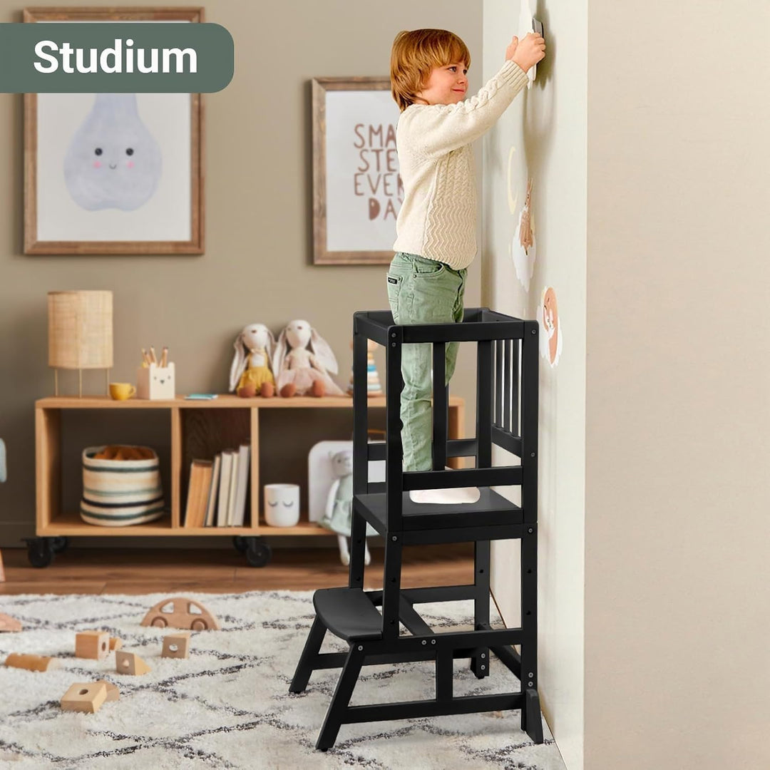 COSYLAND Montessori Lernturm ab 1 Jahr – Höhenverstellbarer Kinder Lernturm &amp; Learning Tower für Küc