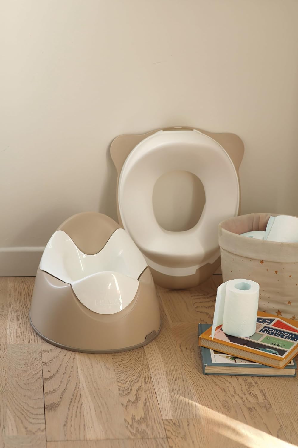 BÉABA, WC-Sitzverkleinerer, Kinder Toilettensitz, mit Haken zur Befestigung, ergonomisch, rutschfest