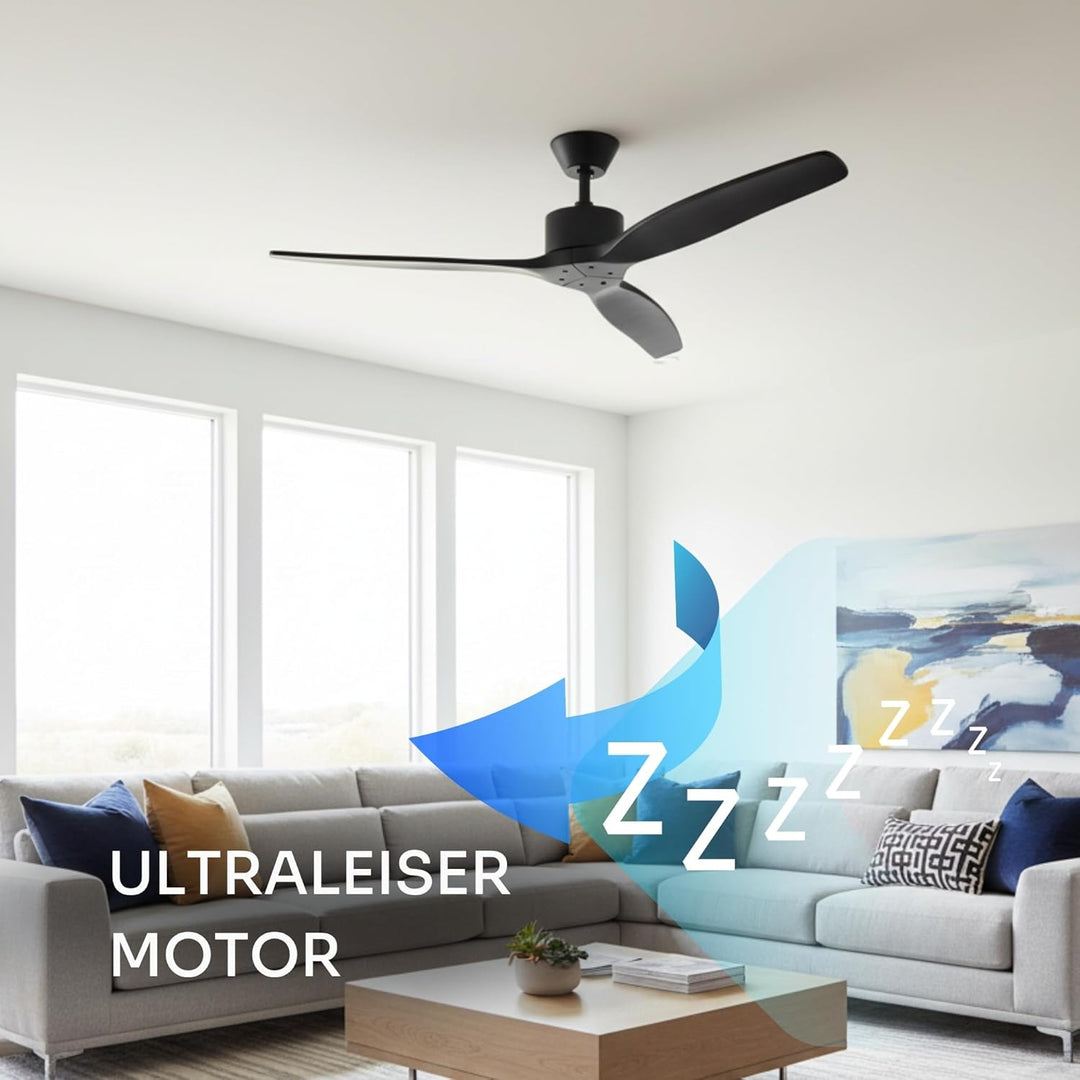 Mellerware - Deckenventilator mit Fernbedienung Brizy! | 45W | 6 Geschwindigkeiten | Sehr Leise | So