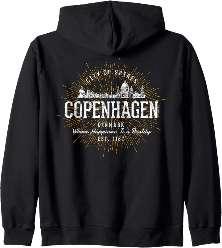 Dänemark Vintage Kopenhagen Retro Kapuzenjacke