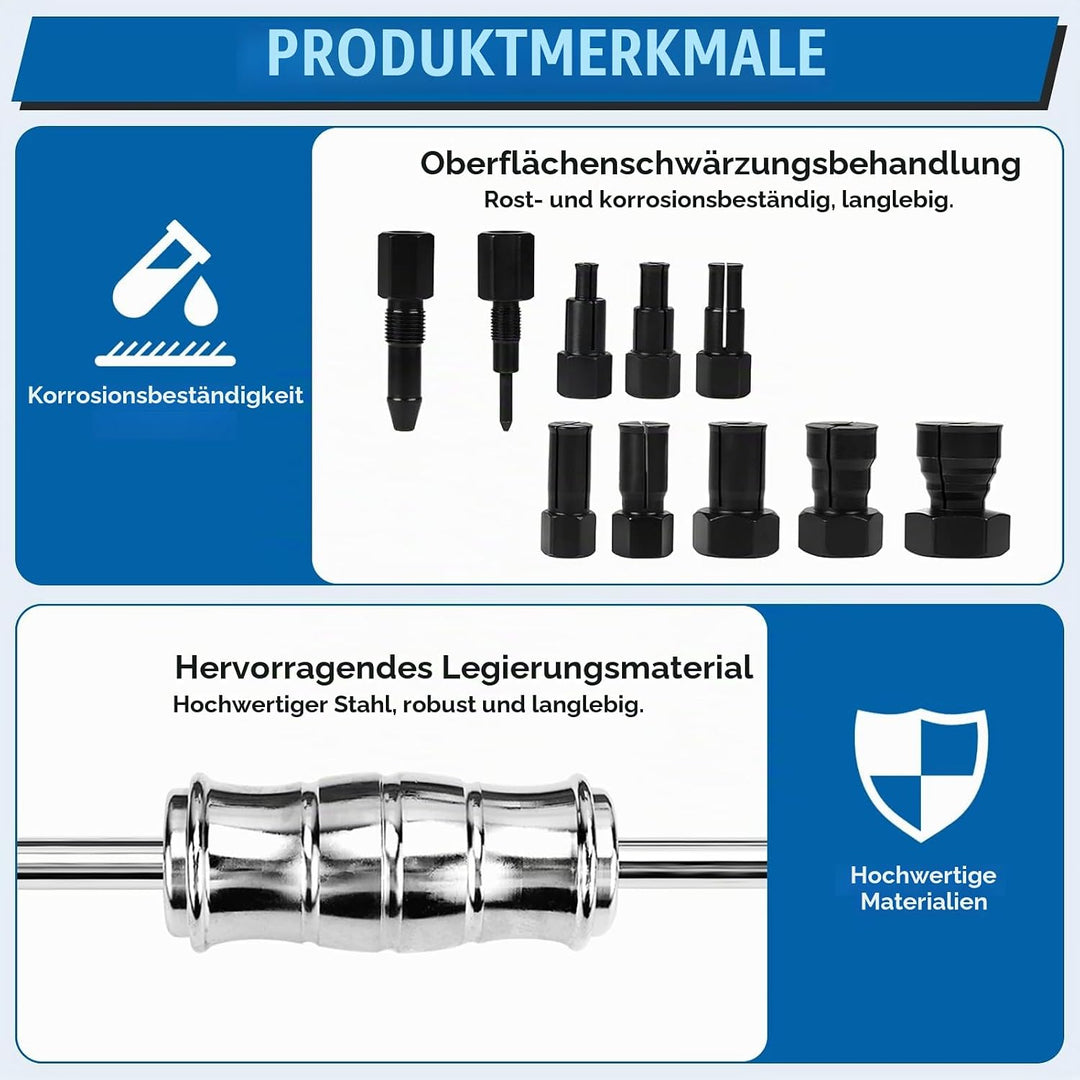 Lagerabzieher Innen Kugellager Abzieher Werkzeug 12 TLG Lager Innenabzieher Grundloch Gleithammer 8-