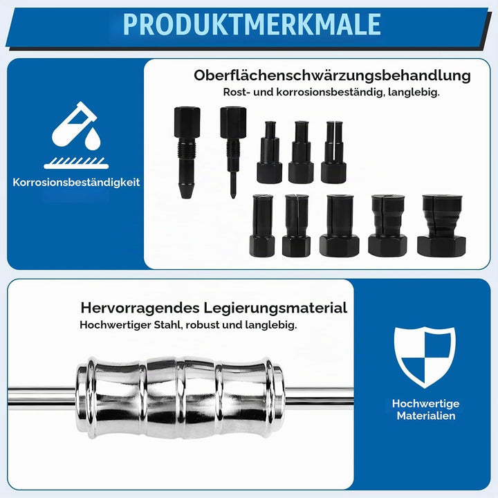 Lagerabzieher Innen Kugellager Abzieher Werkzeug 12 TLG Lager Innenabzieher Grundloch Gleithammer 8-