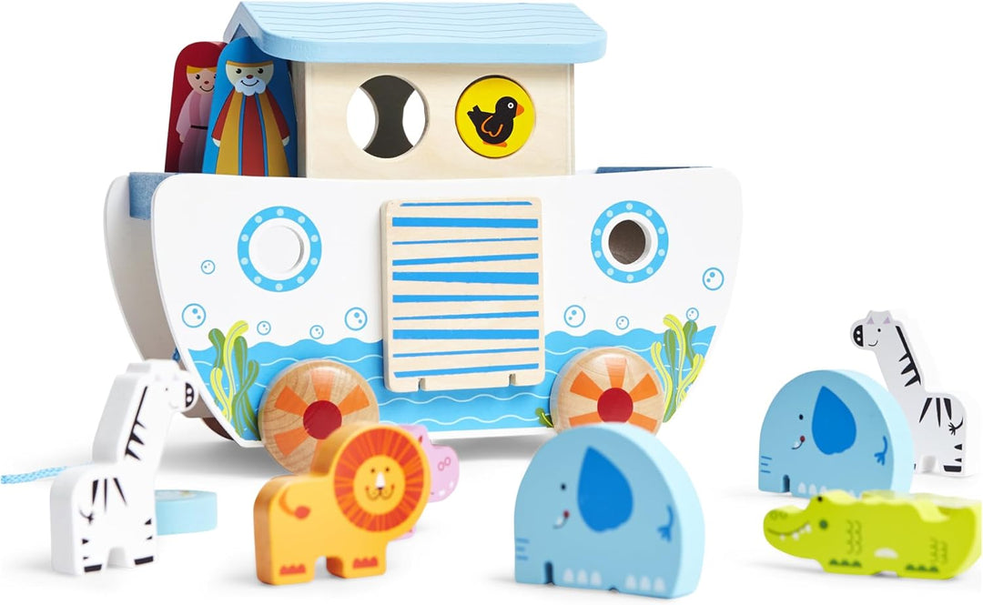 Hape E8049 - Nachzieh-Arche, Holzspielzeug