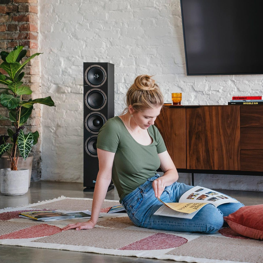 Teufel Theater 500 - HiFi-Stereo-Standlautsprecher Paar, 3-Wege-System, Downfiring Bassreflexsystem,