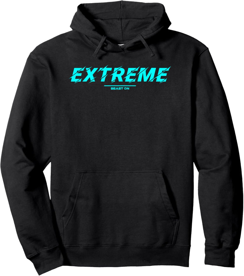 Extreme blau Gym Fitness Workout Gym Training blaue Schrift Pullover Hoodie