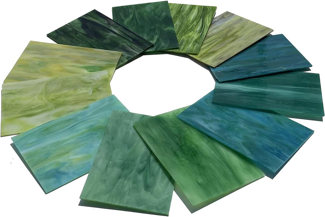 Unicoshape Buntglasbögen, 15,2 x 10,2 cm, Kathedral-Glas, Kunstglas, Mosaikfliesen zum Basteln, (gem