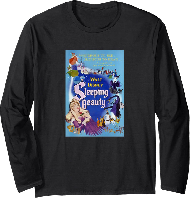 Disney Sleeping Beauty Group Shot Classic Movie Poster Langarmshirt