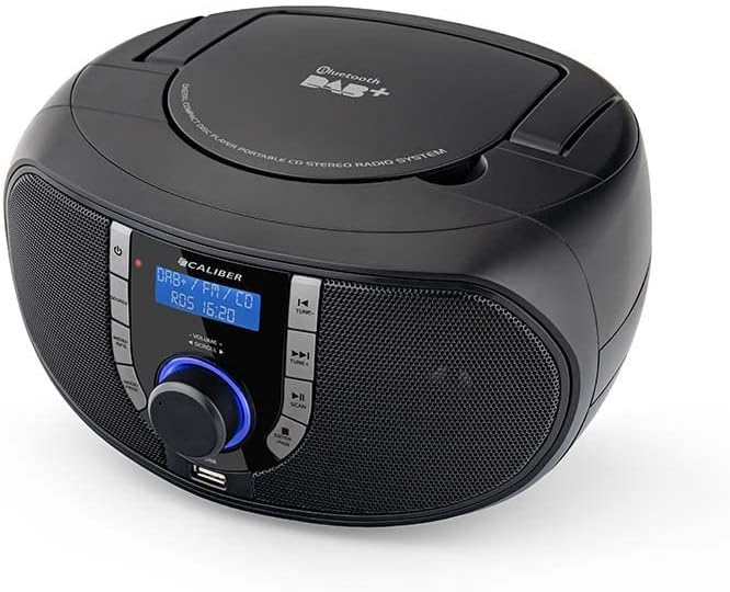 Caliber Tragbares Radio - USB - DAB Plus und FM-Radio mit RDS - CD-Player mit Bluetooth - LCD Anzeig