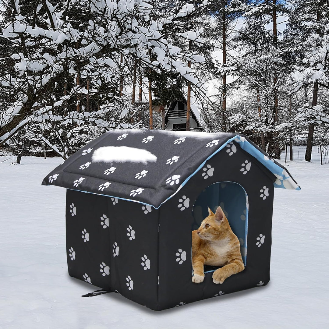 Vinnypet Katzenhaus Für Draussen Winterfest Wasserdicht Und Warm Faltbare Pet Tierheim Für Katzen Mi