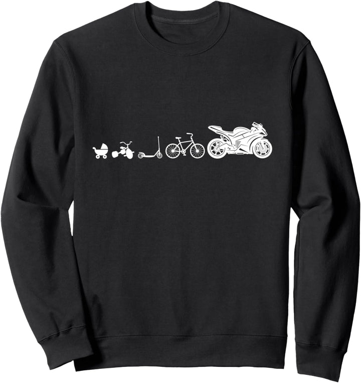 Evolution Schnelles Motorrad als Ziel Sweatshirt