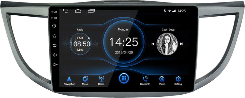 EZoneTronics 2 DIN Android 10.1 Autoradio Stereo 10 Zoll für Honda CR-V 2012-2017 Touchscreen-Headun