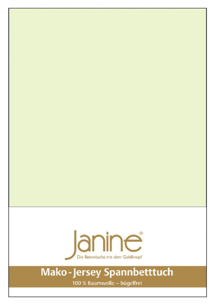 Janine Spannbetttuch 5007 Mako Jersey 180/200 bis 200/200 cm Limone Fb. 06 180/200 cm - 200/200 cm L