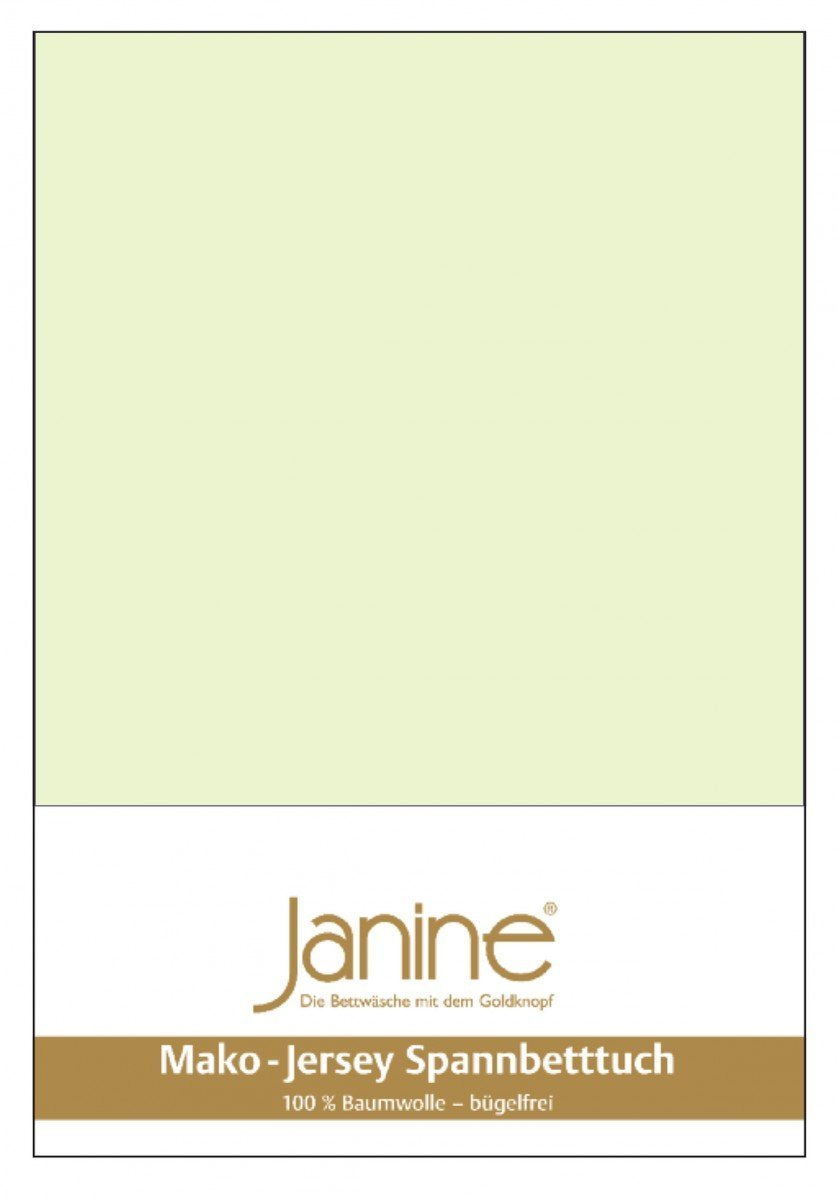 Janine Spannbetttuch 5007 Mako Jersey 140/200 bis 160/200 cm Limone Fb. 06 140/200 cm - 160/200 cm L
