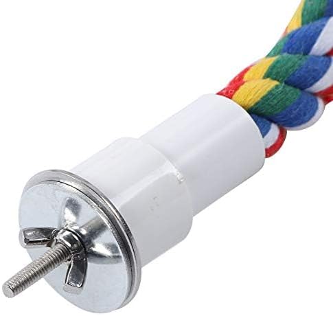 Bird Chew Rope, 2 Stück Bunt Gefärbte Vogel Barsch Stand Baumwolle Vogel Leiter Spielzeug Vogelkäfig