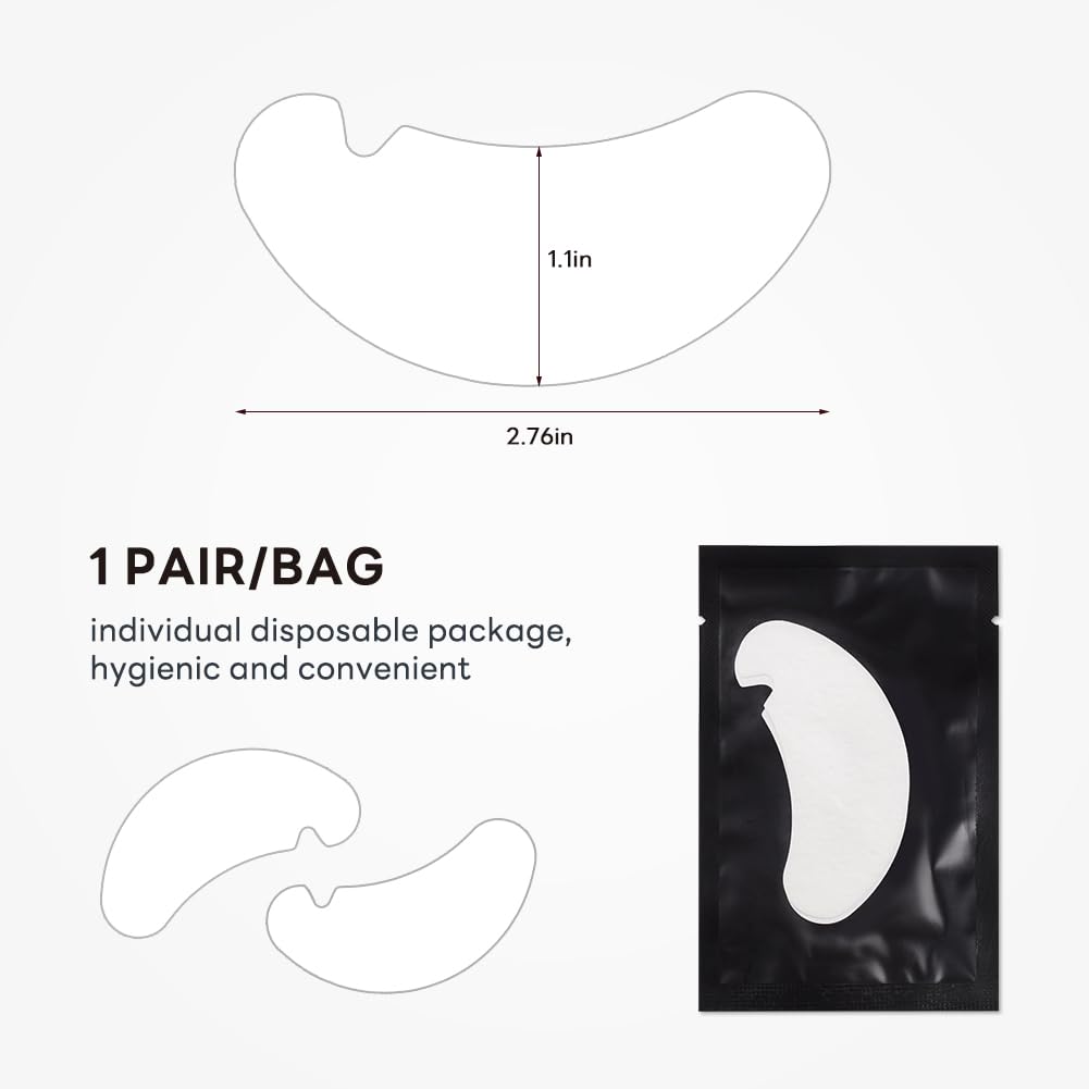 Lunamoon 100 Paar Augenpads Wimpernverlängerung Wimpernpads Wimpernverlängerung Pads Eyelash Extensi