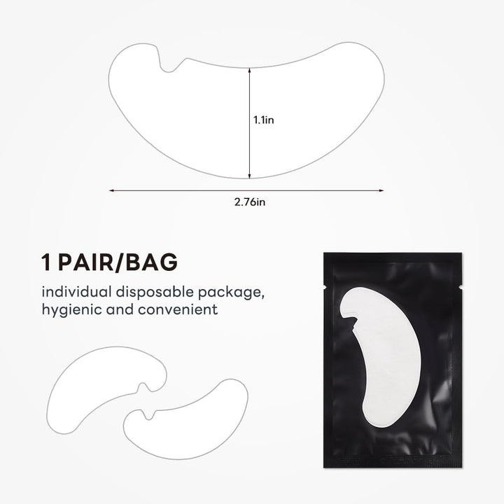 Lunamoon 100 Paar Augenpads Wimpernverlängerung Wimpernpads Wimpernverlängerung Pads Eyelash Extensi