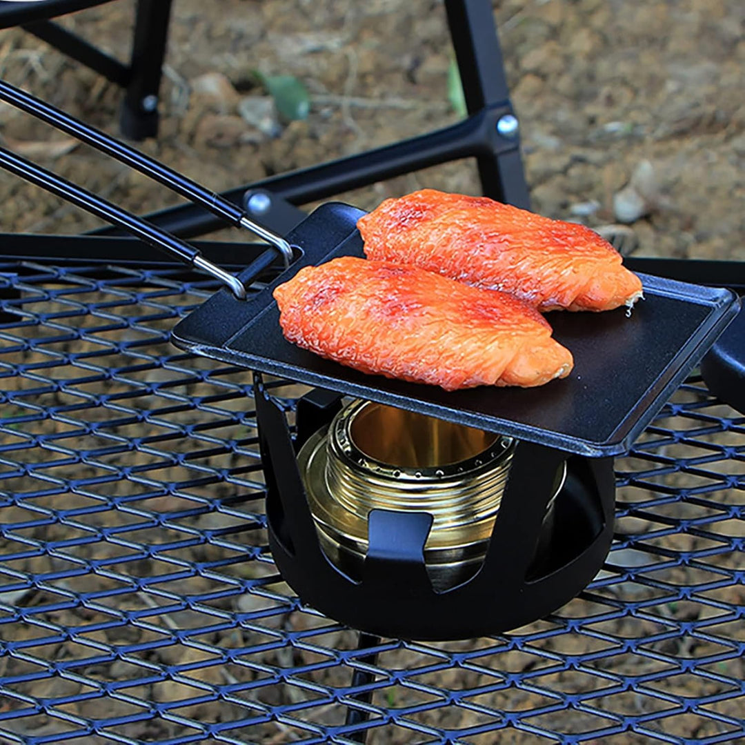 Mini-Grillplatte, Eisen, Tragbar, Kompakt, Leicht zu Reinigen, BBQ-Grillpfanne für Camping zu Hause