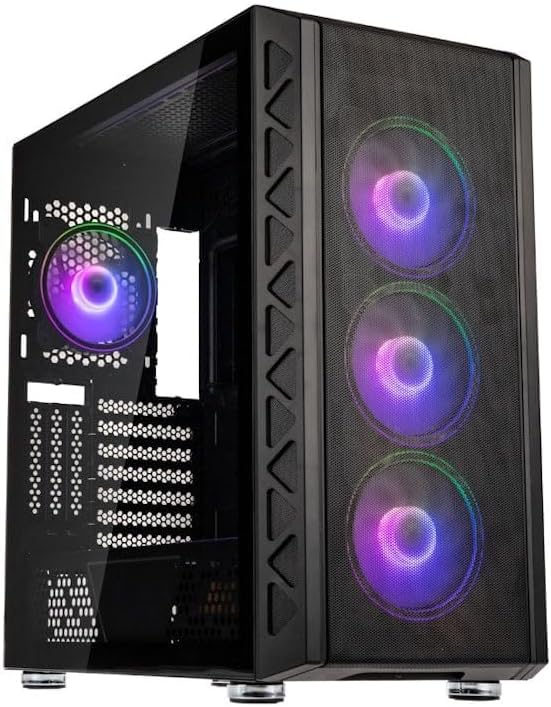Kolink Citadel Mesh ARGB Midi-Tower PC Gehäuse E ATX Gehäuse RGB PC-Gehäuse, Tempered Glass Computer