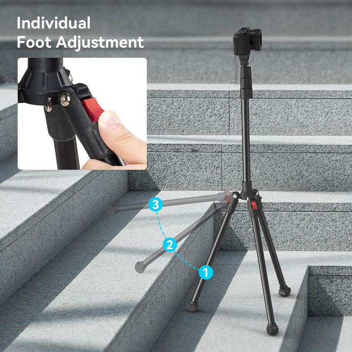 SMALLRIG Phone Tripod mit Fernbedienung, 67-Zoll-Stativ für Kamera, tragbar, umkehrbar, universelles