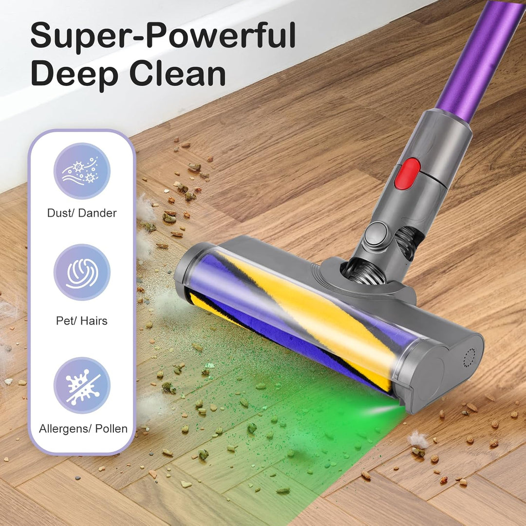 Bodendüse Bürste für Dyson V11 V15 V10 V8 V7 Staubsauger, Ersatzbürste Zubehör mit LED-Licht, Elektr